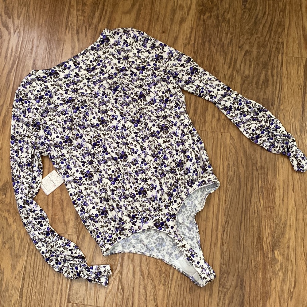 Free People Kaya Print Cutout Bodysuit #29 - Picture 6 of 6